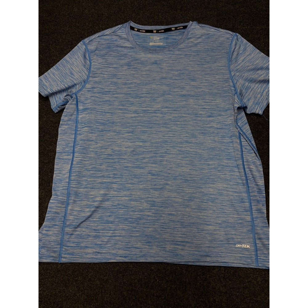Tek Gear DryTek Blue Space Dye Short Sleeve Performance T-Shirt XL Womens